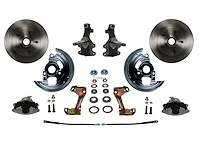 GM A/F/X-Body Front Disc Brake Conversion Kit w/2 in. Drop Spindles