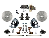 Chevy II/Nova Front Disc Brake Conversion Kit w/2 in. Drop Spindles