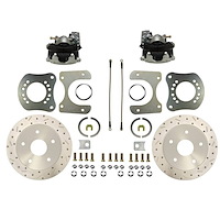 RC0020X MaxGrip XDS Rear Disc Brake Kit for 1957-1986 Ford F100/F150/Bronco [Large Torino Bearing Rear Axle, Zinc Plated Caliper
