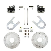 RC6005X Brake Conversion Kit, Rear Disc Brake Kit w/Drilled Rotors & Zinc Plated Calipers