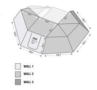 Nomadic Awning 270 - Side Wall 3 - Dark Gray With Storage Bag - Driver