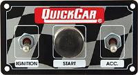 Single Dirt Car Ignition Control Panel Includes Start Button, Ignition Switch & Accessory Switch Height: 2-1/2" Width: 4-5/8"