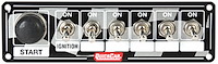 Ignition Control Panel Includes Ignition Switch, Momentary Starter Button & 5 Accessory Switches Height: 2" Width: 7"