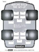 Pre-Race Tire Setup Forms 50 Sheets