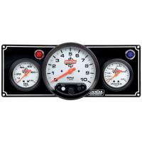Standard 2-1 Gauge Panel Oil Pressure/Water Temp/Tachometer Black