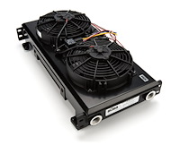 FP360S-22 mmI ProLine SSTD Fanpack, (2) 6.5 in. Fans Mounted to 3-Series 60-Row Oil Cooler