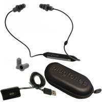 Liberate Bluetooth Earplug Headphones Black Earbuds and Black Cord with Interchangeable Grey Foam and Silicone Earplugs