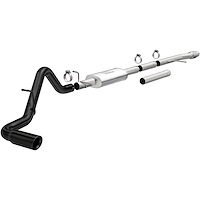 Street Series Cat-Back Exhaust System Chevy Silverado/GMC Sierra 1500 4.3L, 5.3L - Single Passenger Side Rear - Black Coated Tip