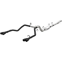 Street Series Cat-Back Exhaust System Chevy Silverado/GMC Sierra 1500 5.3L - Quad Split Rear - Black Tips