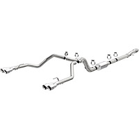Street Series Cat-Back Exhaust System Chevy Silverado/GMC Sierra 1500 6.2L - Quad Split Rear - Polished Tips
