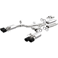 19695 xMOD Series Carbon Fiber Cat-Back Performance Exhaust System Fits Select Ford Mustang Dark Horse