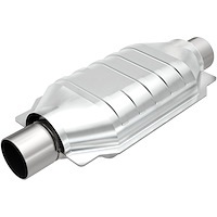 Pre OBD-II Polished Universal Catalytic Converter 378 C.I.D./6.2L 6000 lbs. Limit