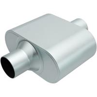 Rumble Chamber Muffler Center In/Center Out: 2.5"/2.5" Body Length: 6.5" Overall Length: 13"