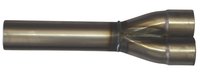 2-into-1 Y-Pipe Collector [2.125 in. Inlets, 2.500-3 in. Outlet]