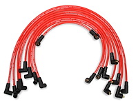 8mm Red Pro Wire Spark Plug Wire Set Small Block Chevy Skt. Cap Over Valve Covers