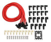 Mallory Pro Sidewinder Universal 8mm Red Spark Plug Wire Kit 90° Spark Plug Boots