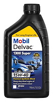 122494-1 Delvac 1300 Super 15W-40 Synthetic Blend Diesel Oil, 1-Quart Bottle