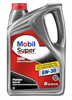 124407 Mobil Super Motor Oil 5W-30, 5-Quart Jugs