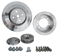 Performance Ratio V-Belt Pulley Set 2-Groove Crank Pulley (Fluidampr Balancers w/Flat Face)