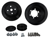 10265-08 Small Block Chrysler High Flow V-Belt Pulley Kit - Black (2V)