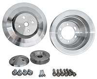 Performance Ratio V-Belt Pulley Set 2-Groove Crankshaft Pulley (Fluidampr Balancers w/Flat Face)