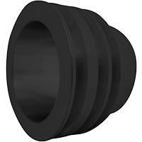 1593-08 Small Block Ford V-Belt Crankshaft Pulley - Black (3V) 3 Bolt - Early