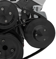 20150-08 Big Block Chevy Ultra Power Steering Bracket - LWP - Black
