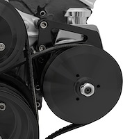 20161-08 Small Block Chevy Deluxe Power Steering Bracket - LWP, Saginaw - Black