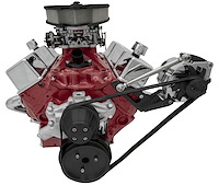 20540-08 Big Block Chevy High Flow Serpentine Conversion; Outward; Alternator Only; Black