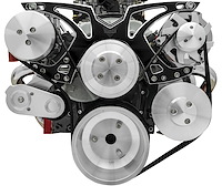 21150-07 Small Block Chevy Black Onyx Style Track Serpentine Kit (AC/PS/ALT)