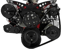 Revolver Style Serpentine Drive Kit Small Block Chevy with Saginaw Style Power Steering Pump
