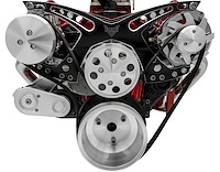 21210-07 Big Block Chevy Revolver Serpentine System - AC & ALT; Black Onyx