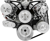 21250-07 Big Block Chevy Black Onyx Style Track Serpentine Kit (AC/PS/ALT)
