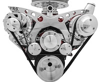 Revolver Style Serpentine Drive Kit Big Block Chevy with Billet Saginaw Power Steering
