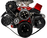 21690-08 Small Block Chevy Black Sport Track Serpentine Conversion (AC/PS/ALT)