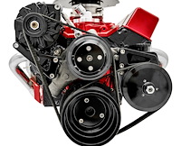 21695-08 Small Block Chevy Black Sport Track Serpentine Conversion (PS/ALT)