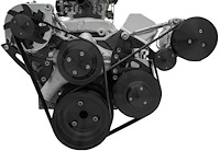 Standard Mount Serpentine Conversion Kit SB-Chevy - Long Water Pump