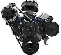 Ford 289-305 (5.0L) Mid Mount Serpentine Drive Kit With Ford Power Steering