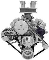 Deluxe High Water Flow Serpentine Pulley Kit, SB-Chrysler 318-360