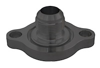BTH-215-08 Water Neck, Chevy LS Engine, Straight, Two-Piece, Billet, -16AN, Black
