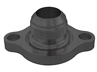 BTH-216-08 Water Neck, Chevy LS Engine, Straight, Two-Piece, Billet, -20AN, Black