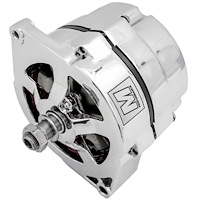 P2556-06 Ultra Series Alternator, 140 Amp, 12v Single Wire, Chrome Finish, GM 10SI,, 6.6 in. Center to Center