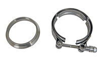T763VCL T67/T72/7678 Turbocharger Discharge Flange and Clamp, 3 in. Diameter [Stainless Steel]