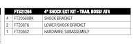FTS21264 Shock Extension Fits Select Chevy Silverado 1500; GMC Sierra 1500