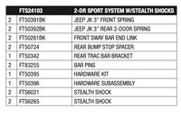 FTS24103 Component Box for 2007-2015 Jeep Wrangler