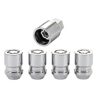 24154 Locking Lug Nuts, Chrome Cone Seat-Short Style Thread Size: M12 x 1.25 Key Hex Size: Dual Includes 4 Lug Nuts & 1 Key
