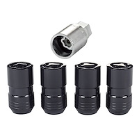 24216 Locking Lug Nuts, Black Cone Seat Style