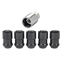 24548 Locking Lug Nuts-Chrome/Black Cone Seat Style