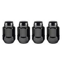 64015 Black Acorn/Conical Seat Lug Nuts 12mm x 1.5