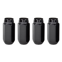 64022 Chrome/Black Acorn/Conical Seat Lug Nuts M14 x 1.5 Thread Size